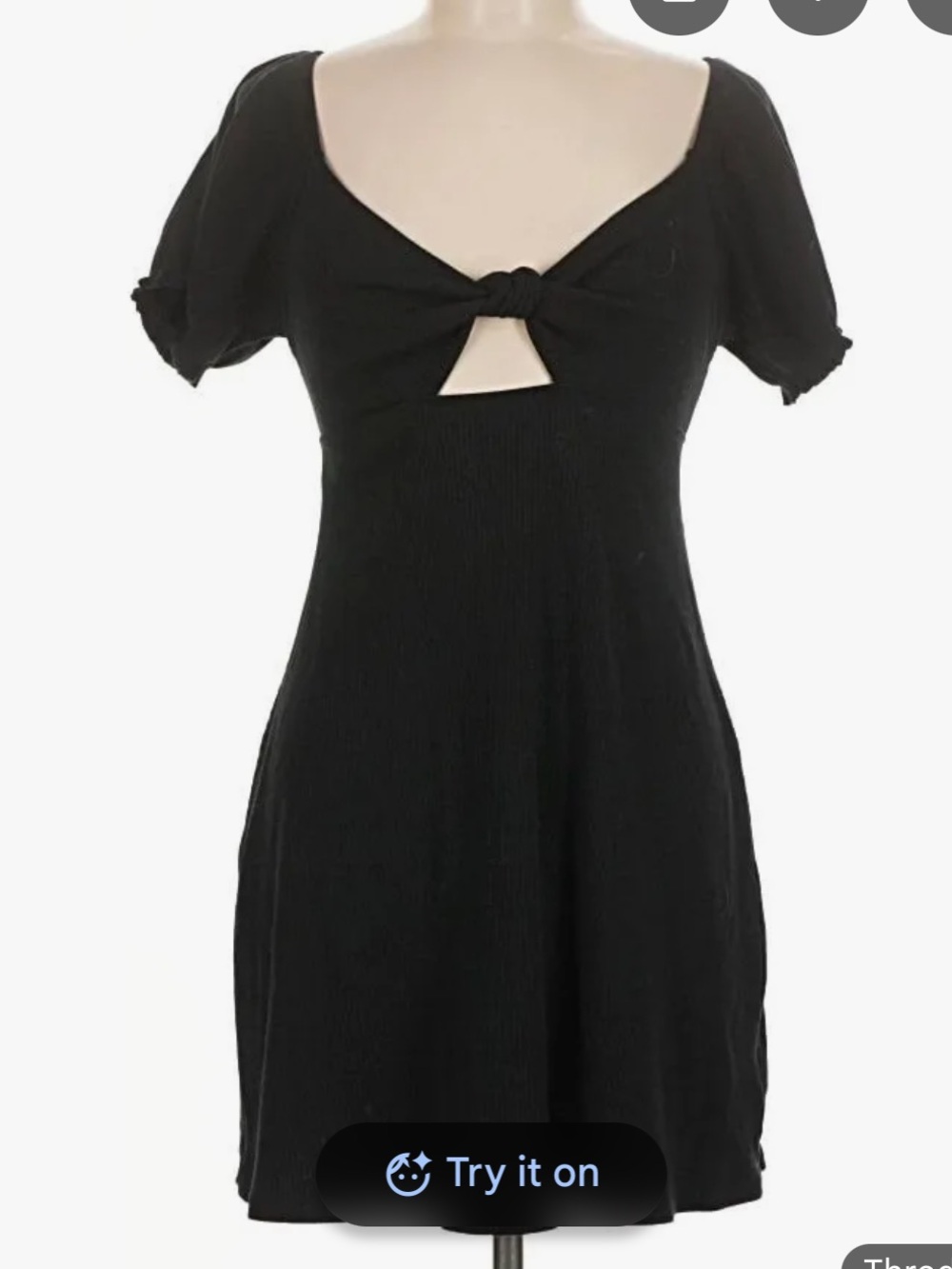 American eagle keyhole black mini dress